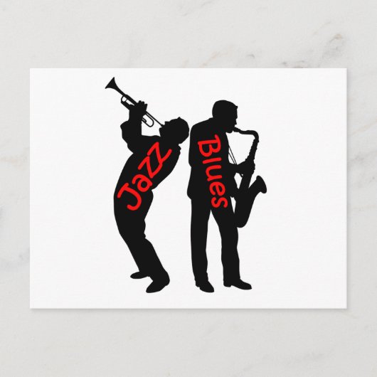 Jazz und Blues Postkarte (Vorderseite)