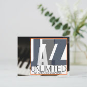 Jazz Unlimited Postkarte (Stehend Vorderseite)