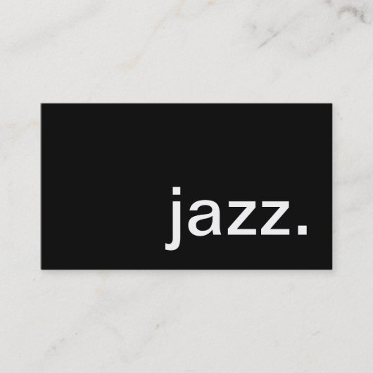 Jazz Visitenkarte (Vorderseite)