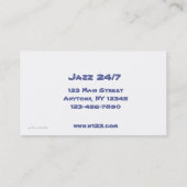 Jazz-Visitenkarte Visitenkarte (Rückseite)