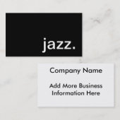 Jazz-Visitenkarte Visitenkarte (Vorne/Hinten)