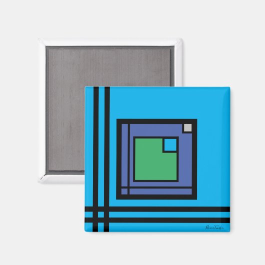 "Jazz" von Bruce Tunis Magnet (Vorderseite/Rückseite)