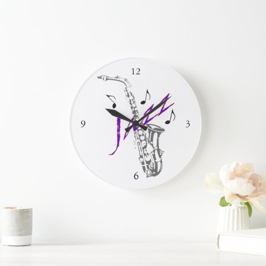 Jazz Wall Clock Große Wanduhr (Zuhause)
