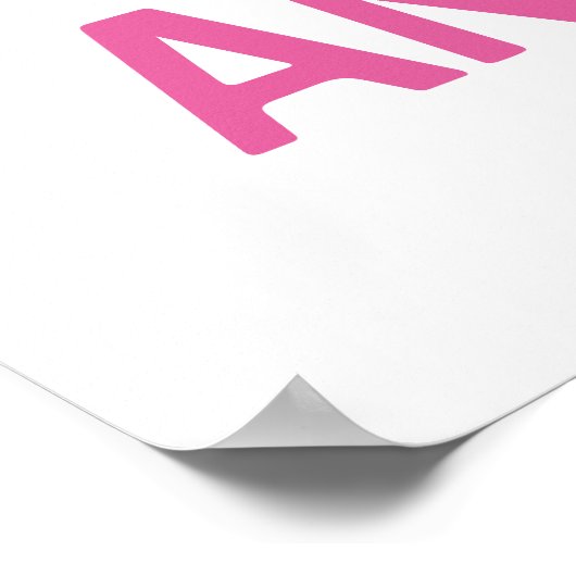 Jazz Word Cloud Hot Pink Wall Art Poster (Ecke)