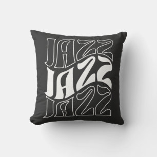 Jazz Wordmark Bold Outline  Kissen