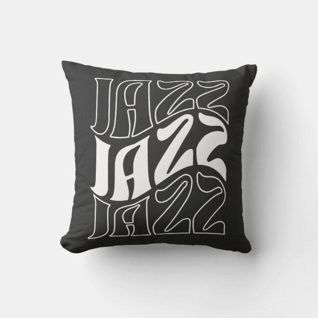 Jazz Wordmark Bold Outline  Kissen (Vorderseite)