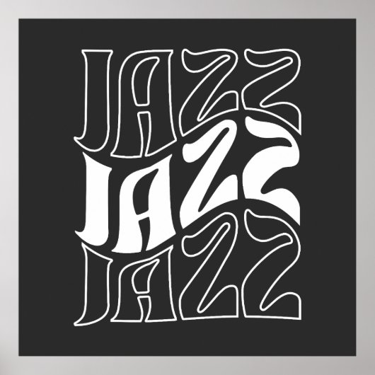 Jazz Wordmark Bold Outline  Poster (Vorne)