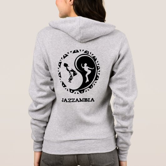 Jazzambia Yang Zip Hoodie Frauen (Rückseite)