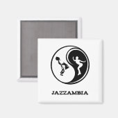 Jazzambia Yin Yang Magnet (Vorderseite/Rückseite)