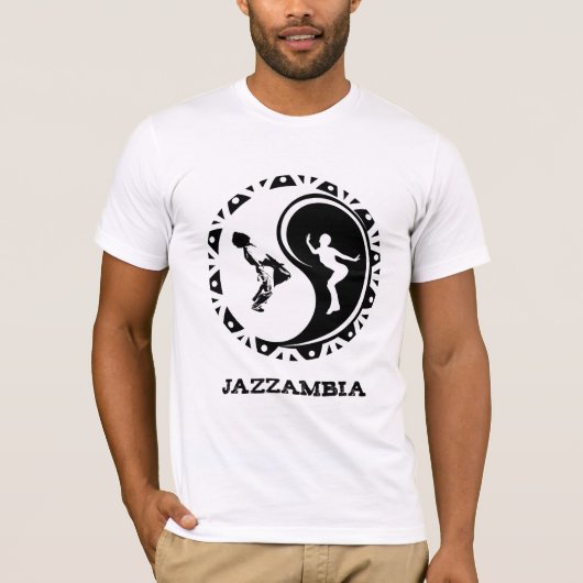 Jazzambia Yin Yang T - Shirt der Männer (Vorderseite)