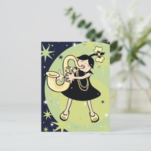 Jazzbaby Postkarte (Stehend Vorderseite)