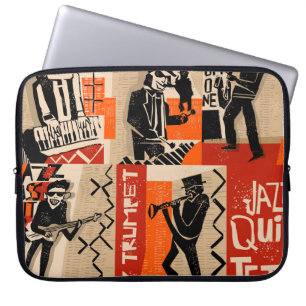 Jazzband Cooles Vintage-Plakat Laptopschutzhülle