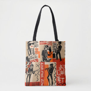 Jazzband Cooles Vintage-Poster Tasche