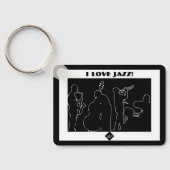 Jazzband I Liebe Jazz Schlüsselanhänger (Rückseite)