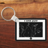 Jazzband I Liebe Jazz Schlüsselanhänger (Rückseite)