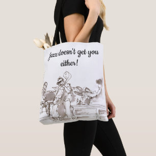 Jazzband-Kunst Jazz bringt dich auch nicht Tote-Ba Tasche
