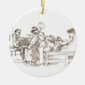 Jazzband-Kunst Keramik Ornament (Vorne)