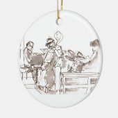 Jazzband-Kunst Keramik Ornament (Links)