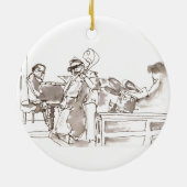 Jazzband-Kunst Keramik Ornament (Hinten)