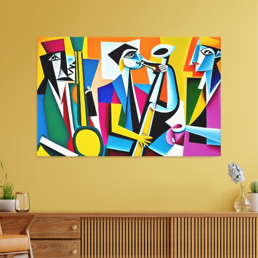 Jazzband Leinwanddruck (Insitu (Wohnzimmer))