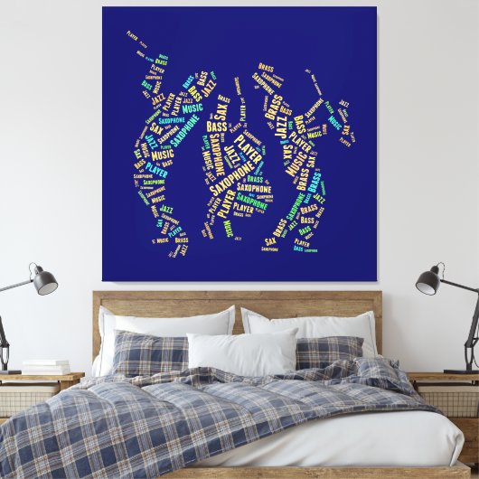 Jazzband Leinwanddruck (Insitu (Schlafzimmer))