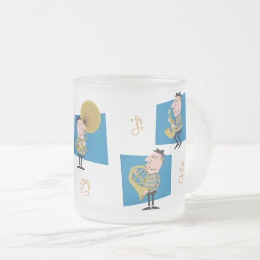 Jazzband Mattglastasse (VorderseiteRechts)