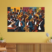 Jazzband-Musiker Leinwanddruck (Insitu (Wohnzimmer))