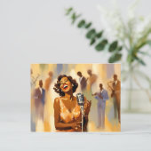 Jazzband-Musiker Postkarte (Stehend Vorderseite)