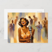 Jazzband-Musiker Postkarte (Vorne/Hinten)