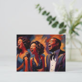 Jazzband-Musiker Postkarte (Stehend Vorderseite)