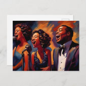 Jazzband-Musiker Postkarte (Vorne/Hinten)