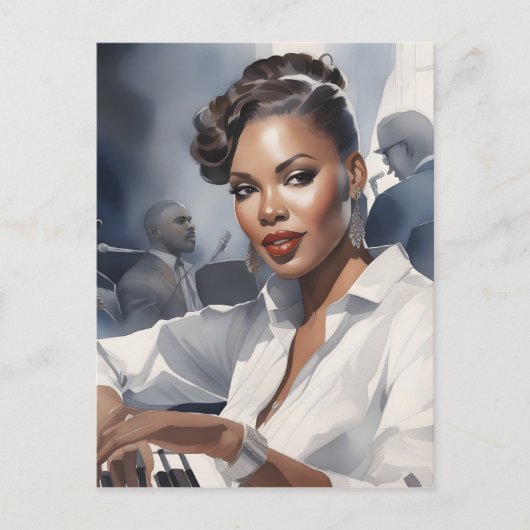 Jazzband-Musiker Postkarte (Vorderseite)