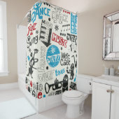 Jazzdoodle-Mischung Duschvorhang (Beispiel)