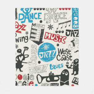 Jazzdoodle-Mischung Fleecedecke