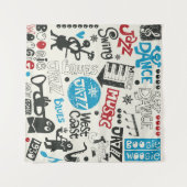 Jazzdoodle-Mischung Wandteppich (Vorderseite (Horizontal))