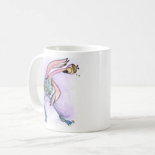 Jazzercise Flamingo Kaffeetasse (Vorderseite Links)