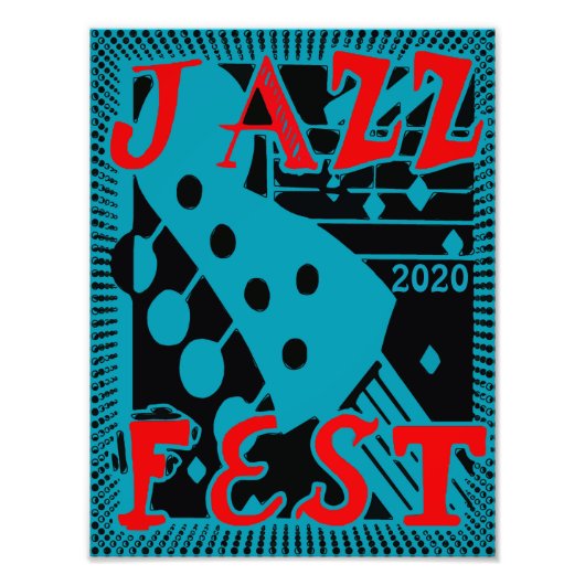 JazzFest Guitar 2020, Text bearbeiten Fotodruck (Vorne)