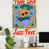 Jazzfest, Peace Liebe, Rasta Man Poster (Heimbüro)