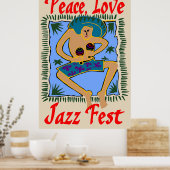 Jazzfest, Peace Liebe, Rasta Man Poster (Küche)