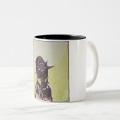 Jazzie Frannie die Miniaturpinscher-Tasse Zweifarbige Tasse (VorderseiteRechts)