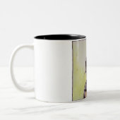 Jazzie Frannie die Miniaturpinscher-Tasse Zweifarbige Tasse (Links)