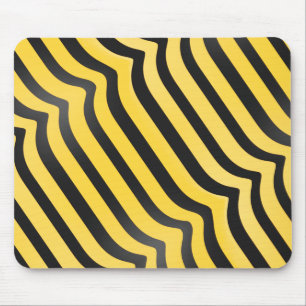 Jazzige Niedlich-schwarz-gelb gestreifte Hummel Mousepad