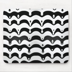 Jazzige Zebrastreifen in Schwarz und Weiß Mousepad