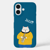 Jazzkatze, personalisiert Case-Mate iPhone hülle (Rückseite)