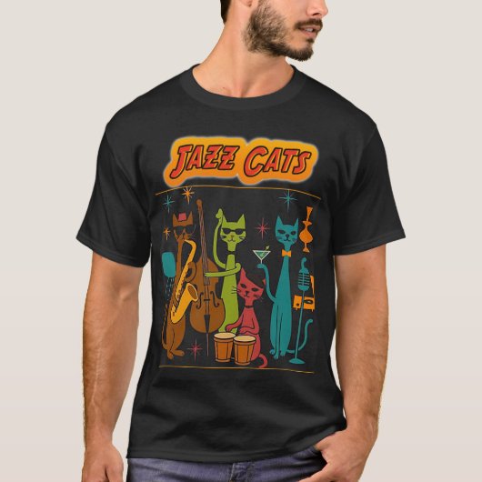 Jazzkatzen T-Shirt (Vorderseite)