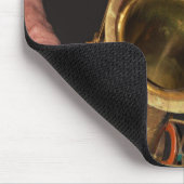 Jazzman Playing Gold Saxophon Mousepad (Ecke)
