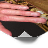 Jazzman Playing Gold Saxophon Poster (Ecke)