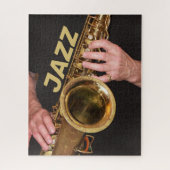 Jazzman Playing Gold Saxophon Puzzle (Vertikal)