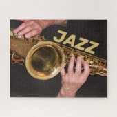 Jazzman Playing Gold Saxophon Puzzle (Horizontal)