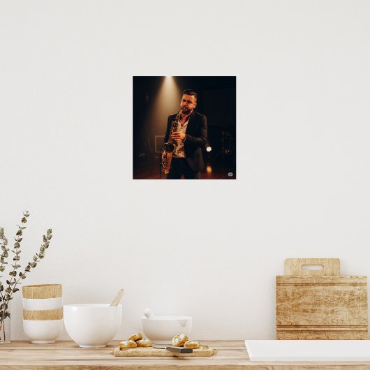 Jazzman Saxophone Player Poster (Küche)